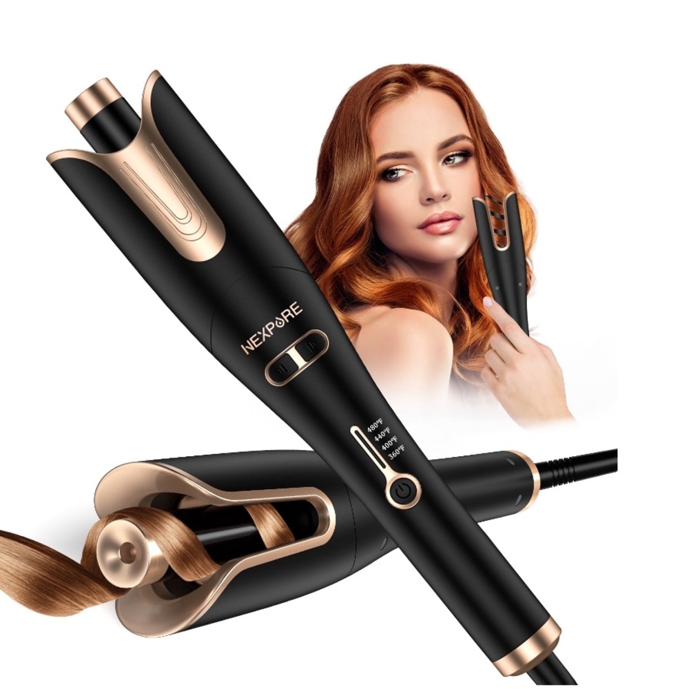NEXPURE Curling Irons,Curling Iron Professional with 1" Large Rotating Barrel